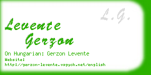 levente gerzon business card